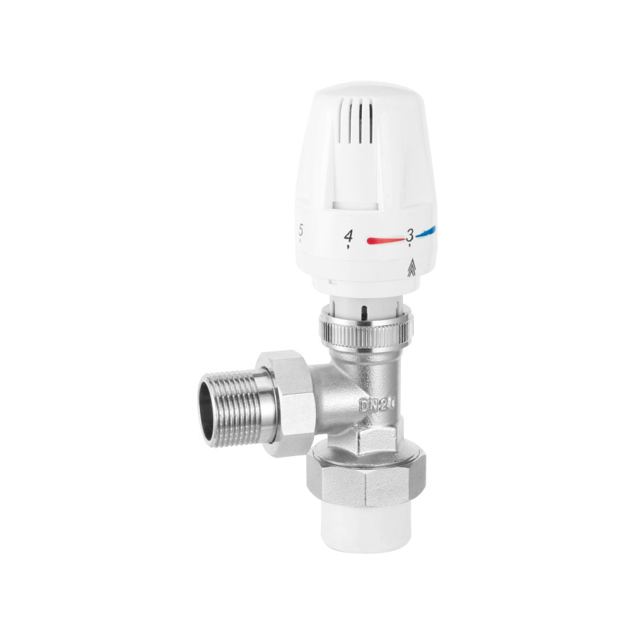 Valve de contrôle de la température de type à angle de montage à chaud en laiton