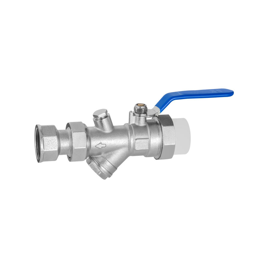 Valve à billes de filtre à fonte à mouchissement chaud en laiton 1