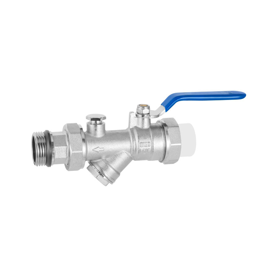 Valve de billes de filtre à masse à fond chaud en laiton
