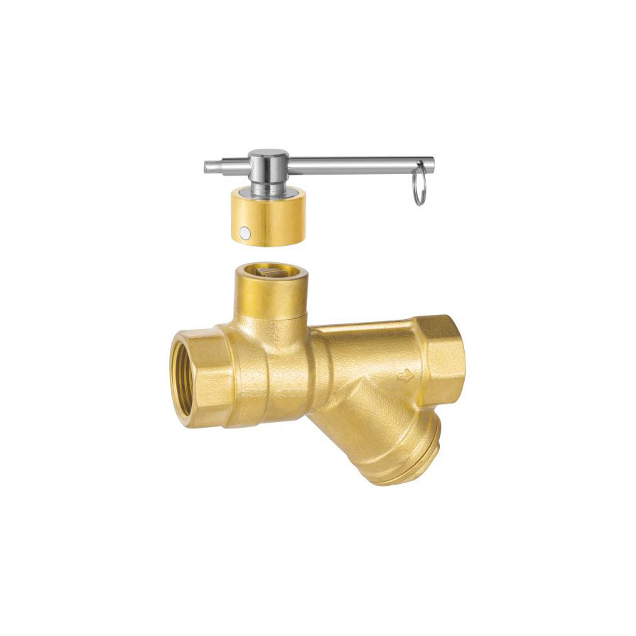 Valve à billes de filtre à serrure magnétique en laiton