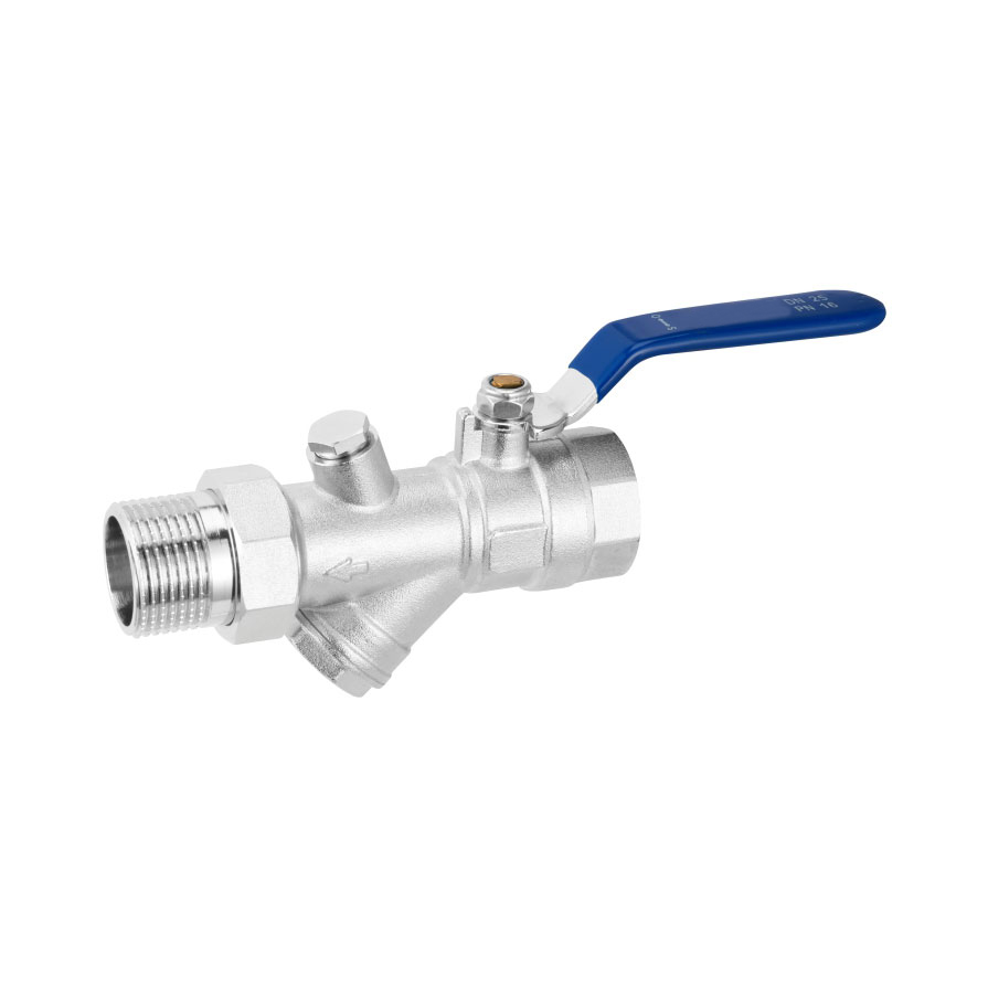 Valve de billes de filtre à fil extérieur en laiton