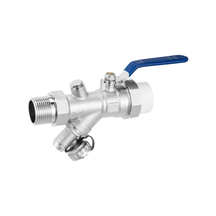 Fil extérieur en laiton Filtrat à fonte à chaud Vanne de billes de vidange 1